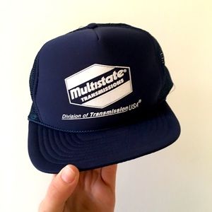 Navy trucker hat